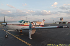 about to depart KUNV just before sunset