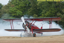 Stearman making smoke
