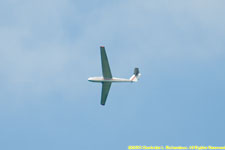 Charlotte flying the Blanik on tow