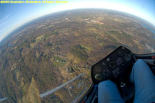 fisheye looking down