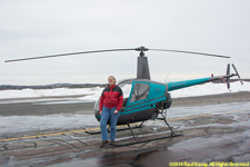 Charlotte and R22 helicopter